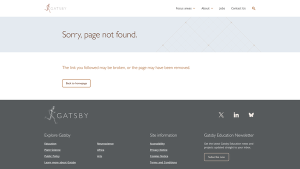 Screenshot of the Gatsby Africa website