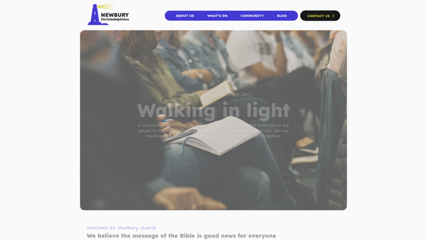 Screenshot of the Newbury Christadelphian Ecclesia website