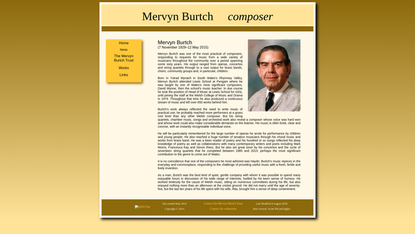 Screenshot of the The Mervyn Burtch Trust website