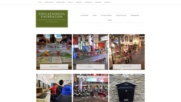 Screenshot of the Educationista Foundation website