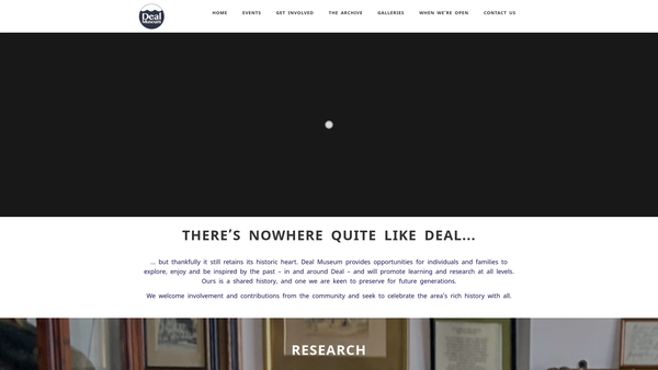 Screenshot of the Deal Maritime And Local History Museum website
