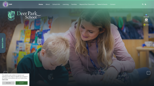 Screenshot of the Deer Park School PTA website