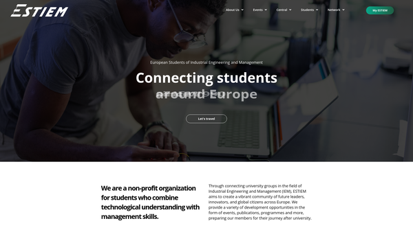 Screenshot of the Estiem Local Group Cambridge website