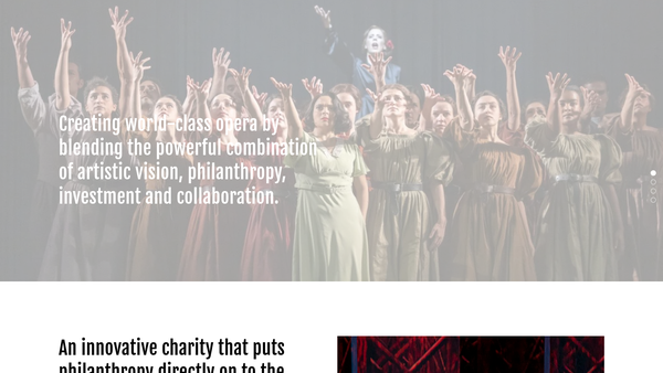 Screenshot of the Opera Ventures Productions website
