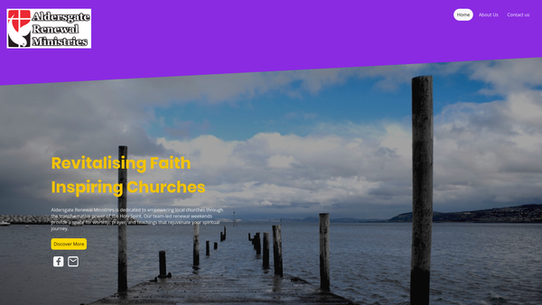 Screenshot of the Aldersgate Renewal Ministries-Uk website
