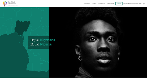 Screenshot of the Bisi Alimi Foundation website