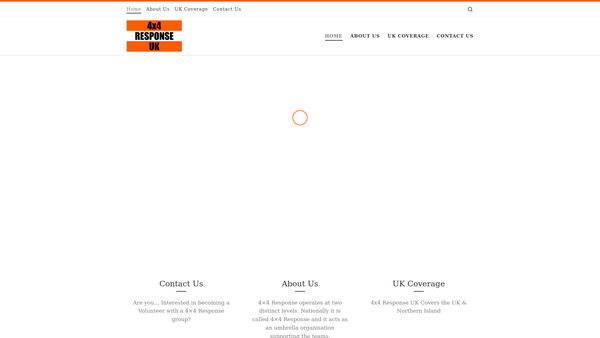 Screenshot of the 4x4 Response website