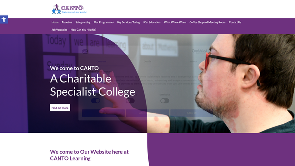 Screenshot of the Canto Learning Limited website
