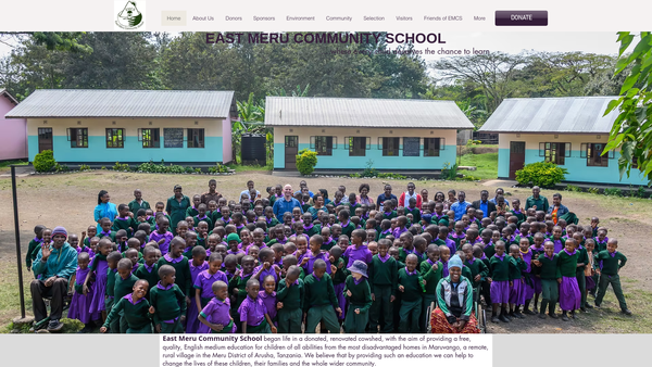 Screenshot of the Friends Of East Meru Community School website