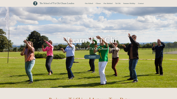 Screenshot of the School Of T'ai Chi Chuan London website