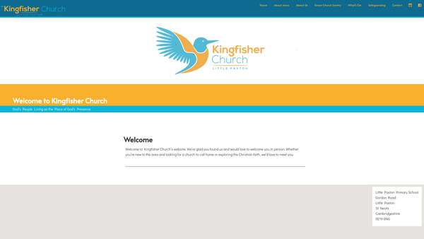 Screenshot of the Kingfisher Church, Little Paxton website