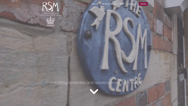 Screenshot of the Rotherfield St Martin website