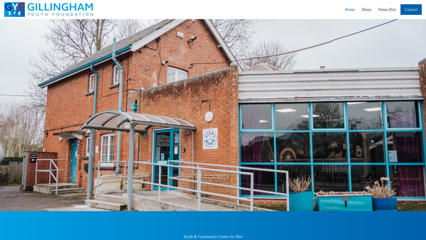 Screenshot of the Gillingham Youth Foundation website