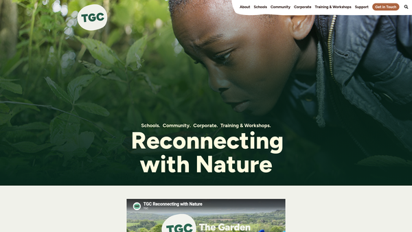 Screenshot of the The Garden Classroom website