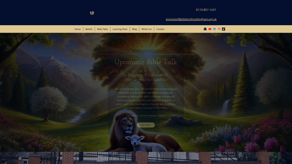Screenshot of the Nottingham (Forest Road) Christadelphian Ecclesia website