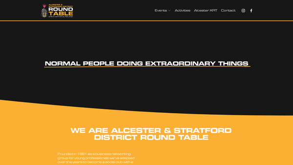 Screenshot of the Alcester And Stratford District Round Table Charitable Trust website