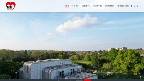 Screenshot of the Sport At The Heart website