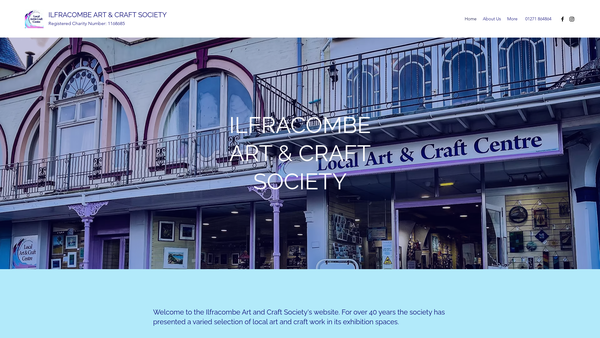 Screenshot of the Ilfracombe Art & Craft Society website