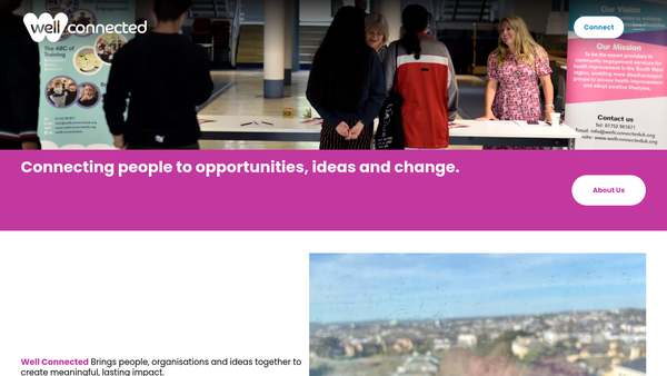 Screenshot of the Creative Connected Communities website