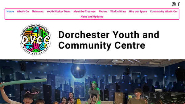 Screenshot of the Dorchester Youth & Community Centre website
