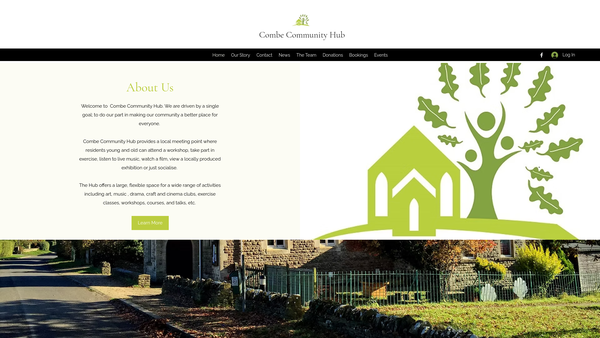 Screenshot of the Combe Community Hub website