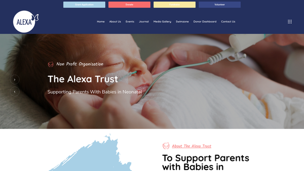 Screenshot of the The Alexa Trust website