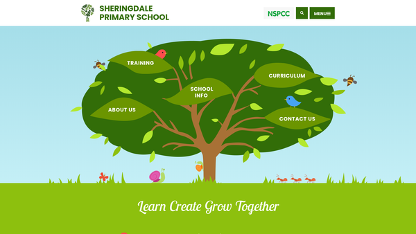 Screenshot of the Sheringdale Parent Teachers Association website