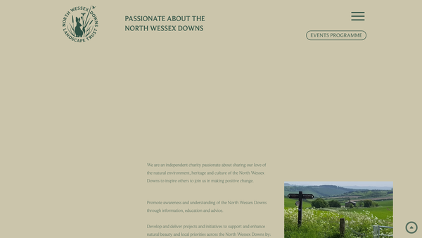 Screenshot of the North Wessex Downs Landscape Trust website