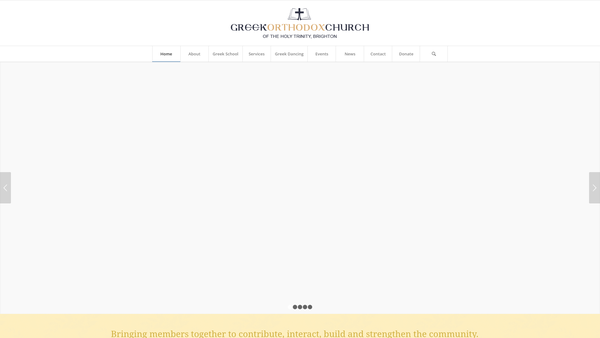 Screenshot of the The Greek Orthodox Community Of The Holy Trinity Brighton & Hove website