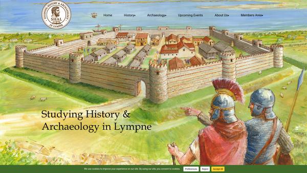 Screenshot of the Studying History And Archaeology In Lympne website