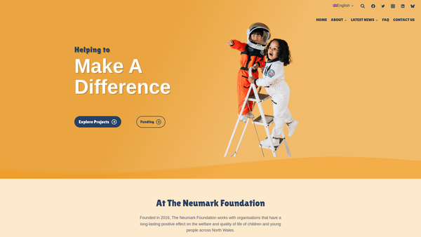 Screenshot of the The Neumark Foundation website