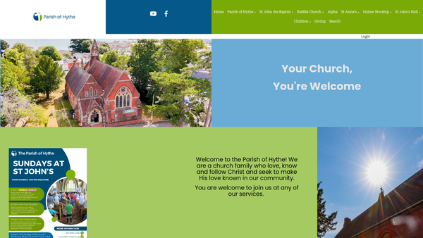 Screenshot of the The Parochial Church Council Of The Ecclesiastical Parish Of St. John And St. Anne, Hythe website