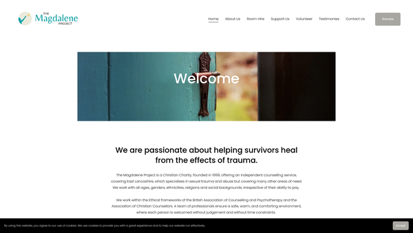 Screenshot of the The Magdalene Project website