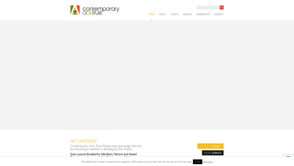 Screenshot of the Contemporary Arts Trust website
