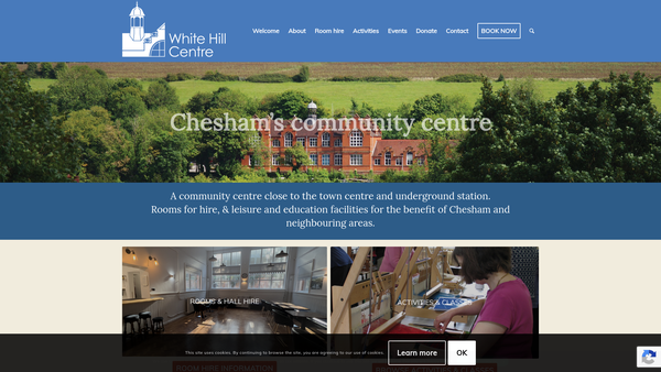 Screenshot of the Chesham & District Community Association website