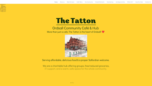 Screenshot of the The Tatton website