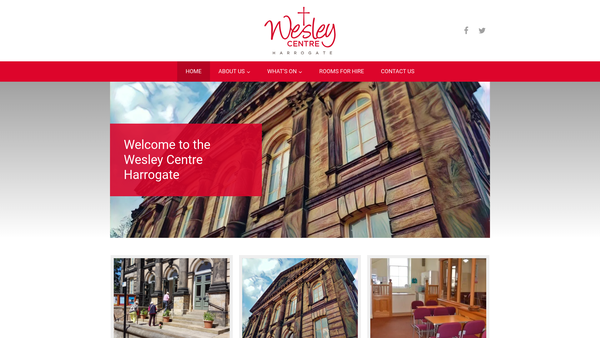 Screenshot of the Wesley Centre, Harrogate website