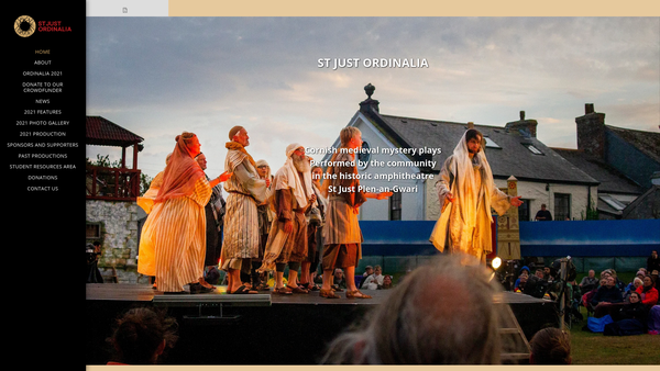 Screenshot of the St Just And District Trust CIO website