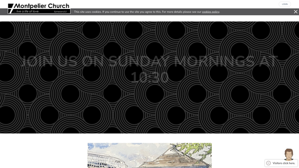 Screenshot of the Montpelier Church website
