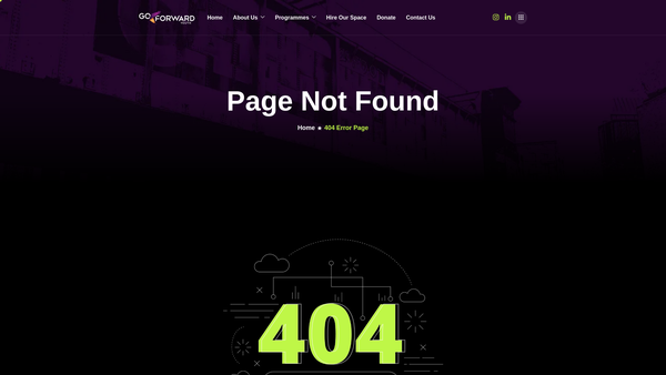 Screenshot of the Go-Forward Youth website