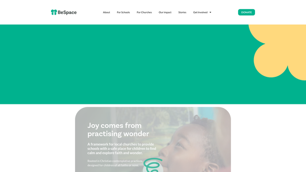 Screenshot of the Bespace website