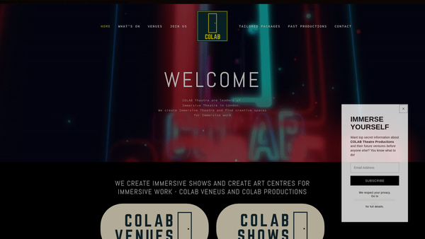 Screenshot of the Colab Charitable Foundation website