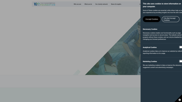 Screenshot of the The Hymans Robertson Foundation website
