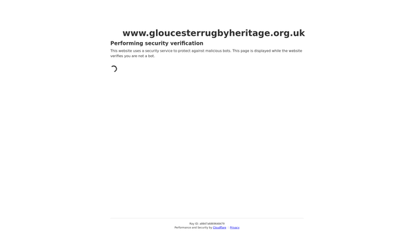 Screenshot of the Gloucester Rugby Heritage website