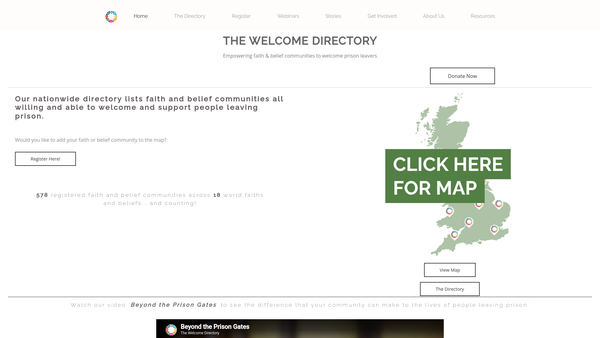 Screenshot of the The Welcome Directory website