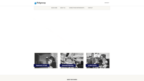 Screenshot of the Ridgeway Community Church website