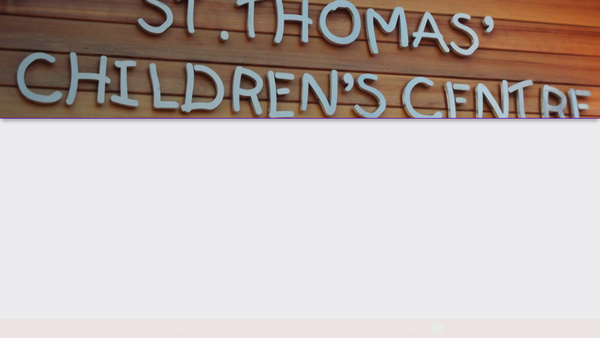 Screenshot of the St Thomas' Children's Centre website