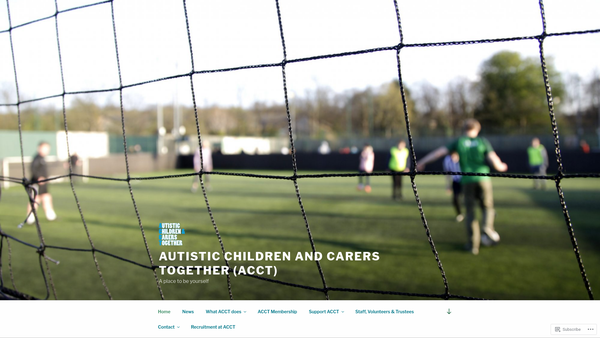 Screenshot of the Autistic Children and Carers Together website