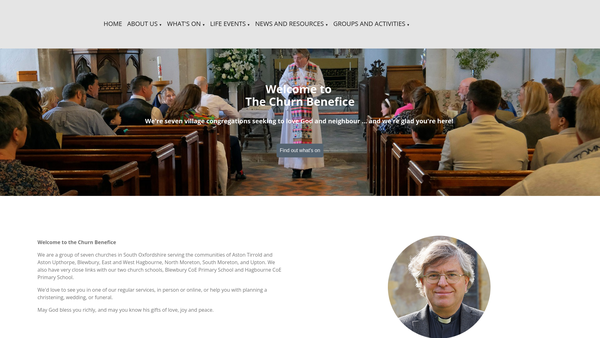 Screenshot of the Parochial Church Council Of North Moreton All Saints website