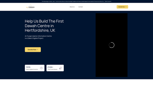 Screenshot of the Al-Furqan St Albans website